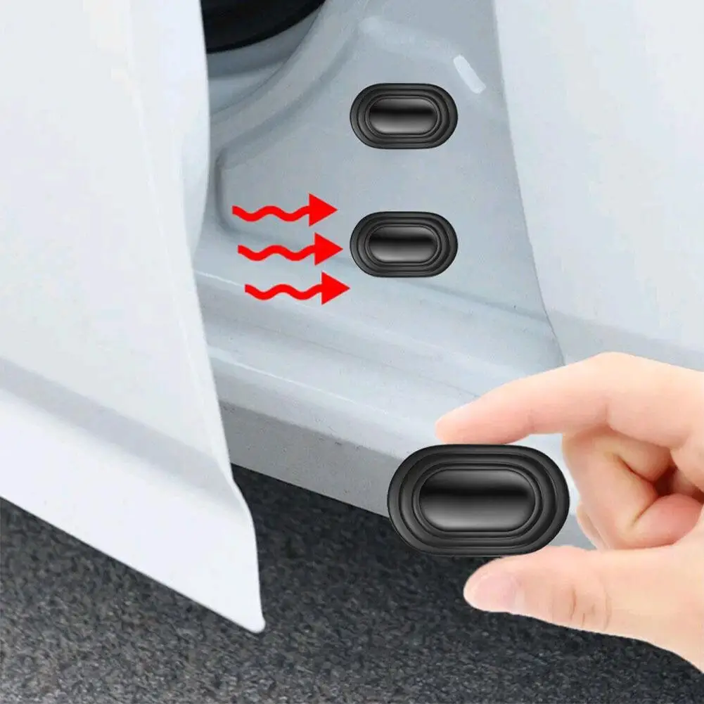 Car Door Anti-Collision Silicone Pad Universal Anti-Noise Crash Buffer Sticker Gasket Gasket Door Buffer Soundproof Protect H3I0