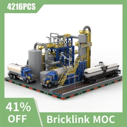 Hot Sale Street View Moc Modular Chem Plant GATC Tanker Car Chemical Truck DIY creative ideas ChildrenToys Birthday Gifts Blocks