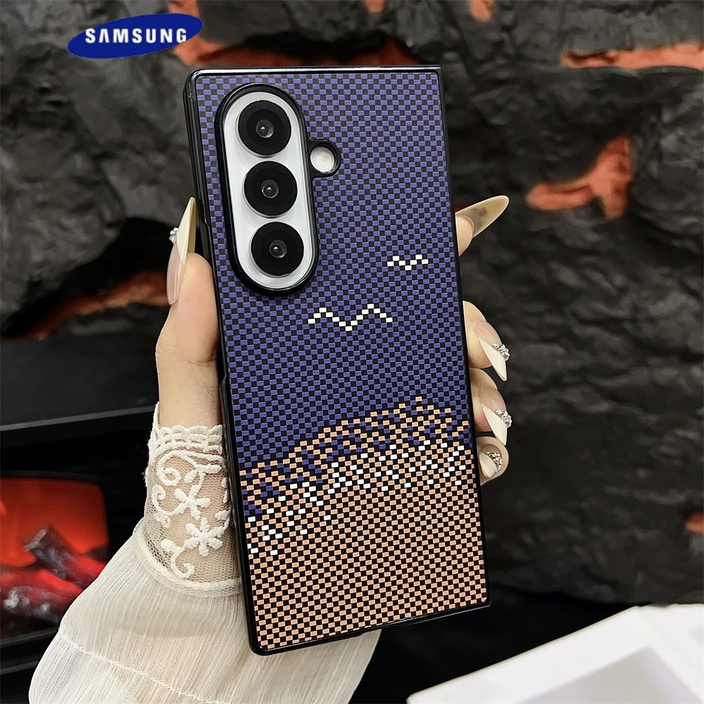 حافظة كيفلر المغناطيسية Magsafe لهاتف سامسونج جالاكسي Z Fold 7 6 5 4 ألياف الكربون الأراميد رقيقة جدا شحن لاسلكي غطاء مقاوم للصدمات #1