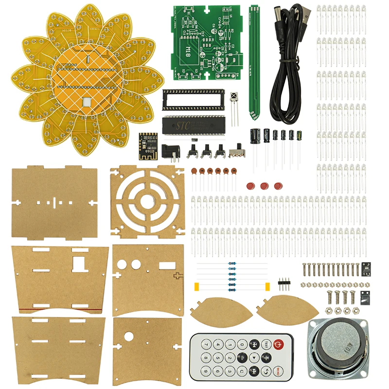 LED Sunflower Bluetooth Sound Kit Animation Mode Music Spectrum Creative Fun DIY Electronic Production Parts