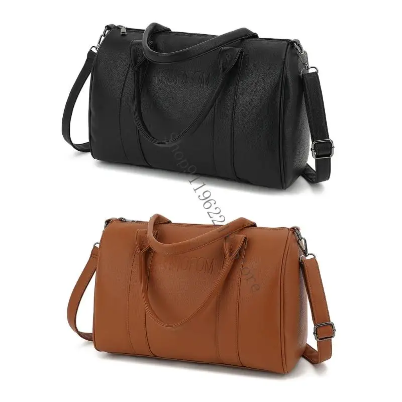 

Элегантная женская сумка через плечо из искусственной кожи с буквенным принтом, просторная и легкая сумка 066F