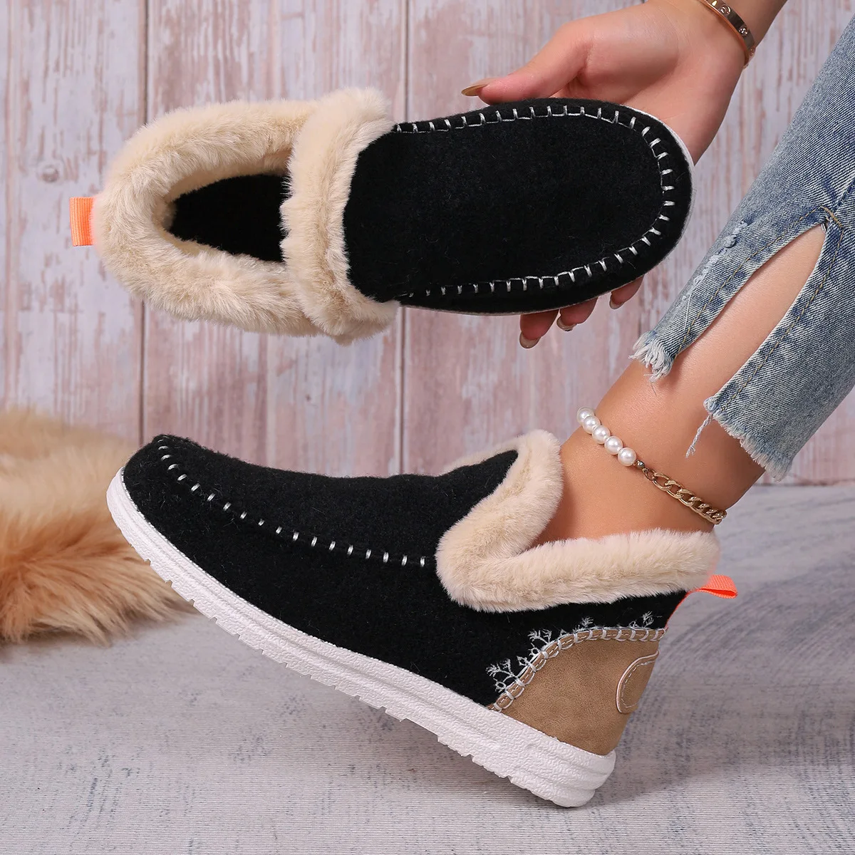 Women New Home Warm Thickened Autumn and Winter Unisex Indoor Leisure Home Warm Winter Snow Boots hot selling