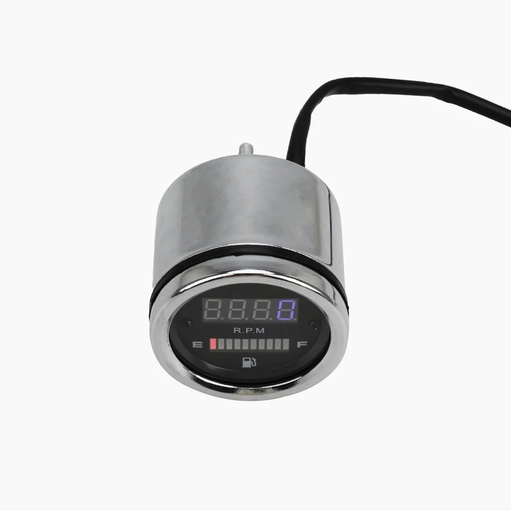 Multi-Purpose LED Tachometer And Fuel Gauge Meter With Clear Readout For For Vehicle Dashboard Monitoring Car Truck