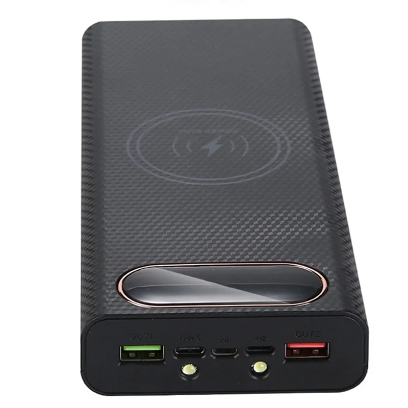 

N75R-2X Power Bank DIY Чехол для зарядного устройства с функцией освещения 8X21700 Организация корпуса батареи 22,5 Вт