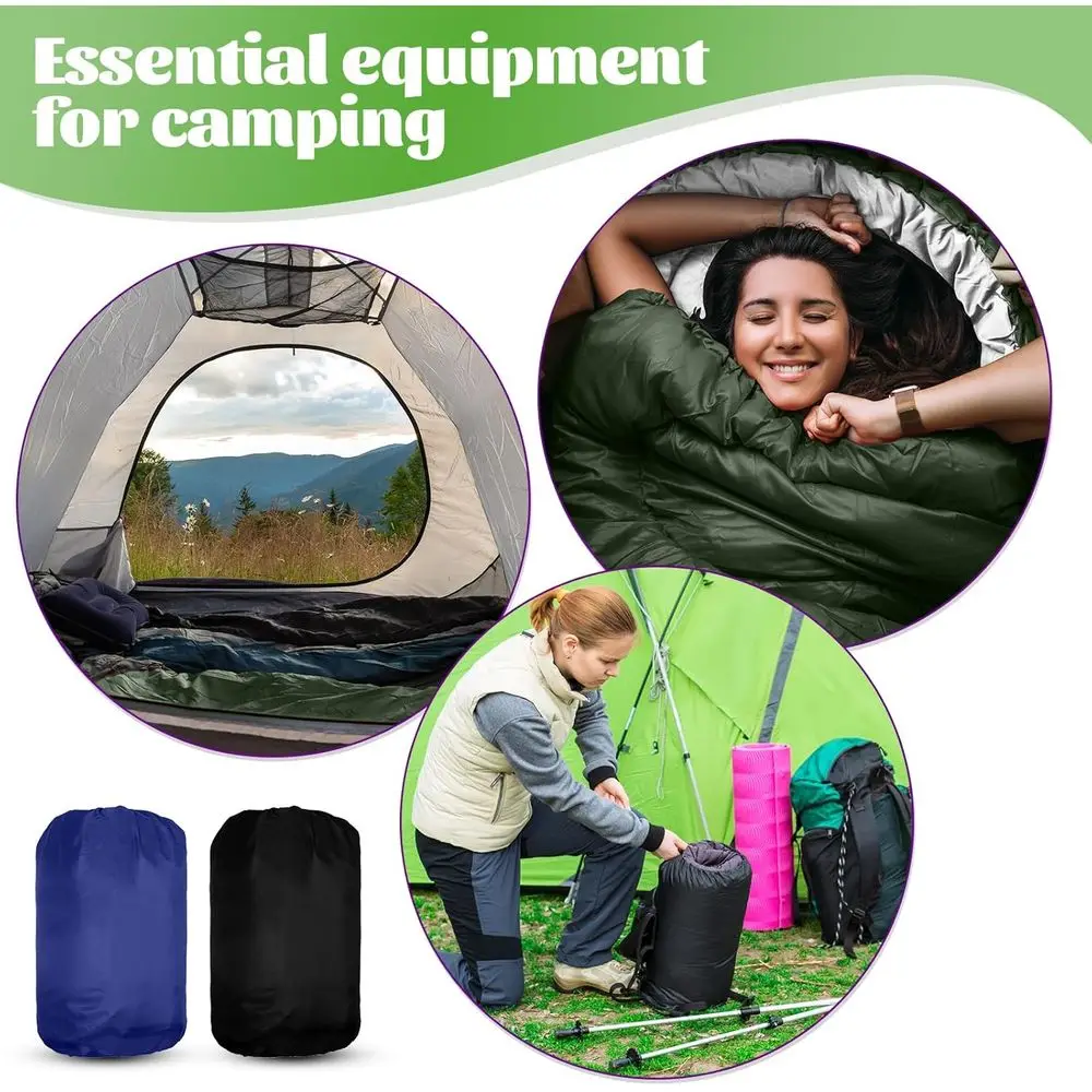 6 عبوات من أكياس النوم السائبة للتبرة بدون منزل، أكياس نوم مقاومة للماء 0 درجة مع كيس ضغط للبالغين في الشتاء البارد #5