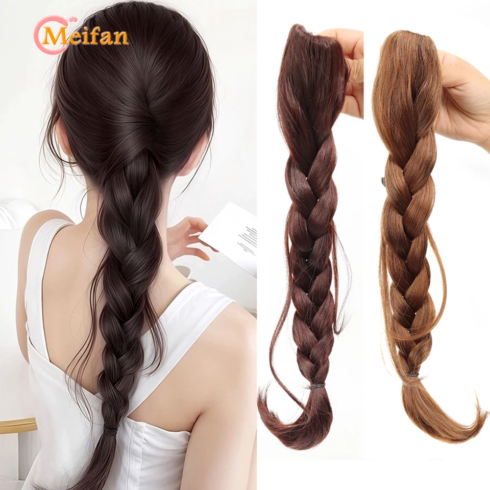 

Claw Clip Twist Braid Ponytail Hair Extension Synthetic Cute Style Fishbone Braid Hair piece For Women Daily Party