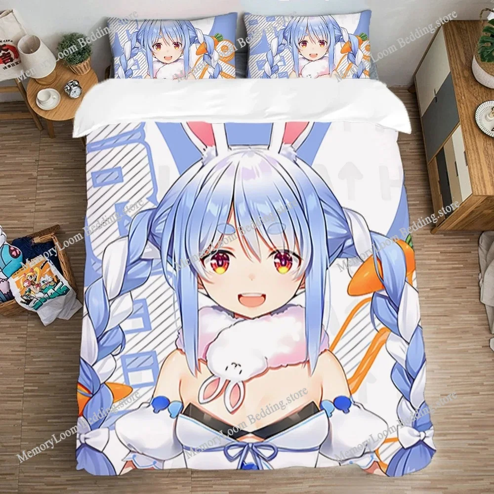 

Quilt Cover Set Usada Pekora Queen Bed Comforter Sets Art Bedding Set Double Size Pillowcase Duvet Covers Fashion Linen Home
