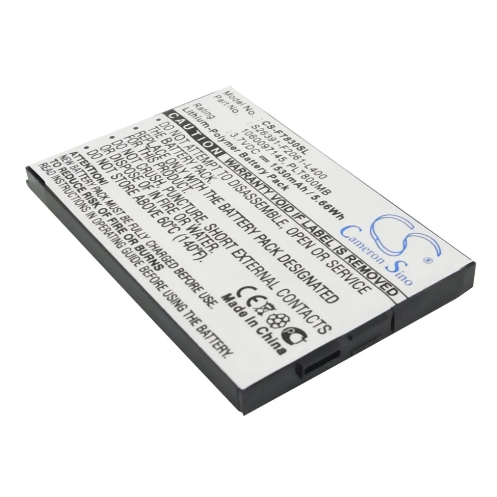 Batería de polímero de litio para teléfono móvil y smartphone Fujitsu, 3.7V 1530mAh, Modelos compatibles: Loox T800, Loox T810, Loox T830