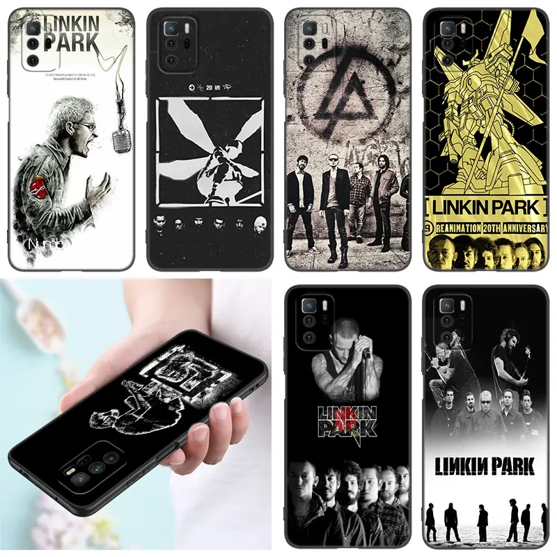 L-Linkin P-Park Black Silicone Phone Case For Xiaomi Redmi Note 9 10 11 12 13 Pro Plus 11S 4G 11T 5G 9S 10S 12S