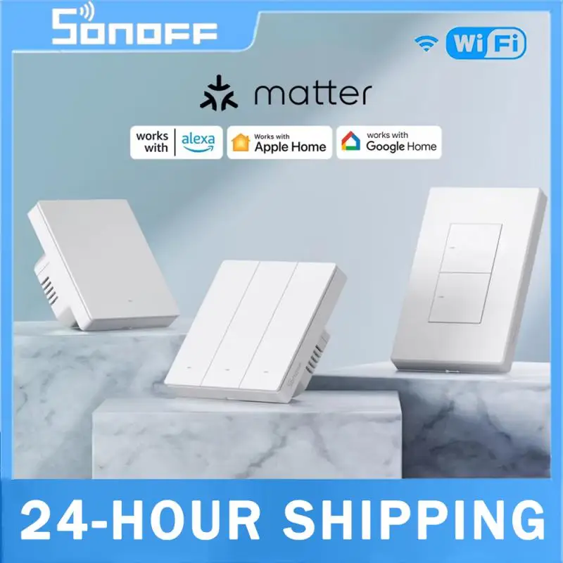 SONOFF M5 Matter 80/ 86 120 Smart Wall Switch Smart Home Two-way eWeLink Remote Control Switchman For Alexa Google Home Alice