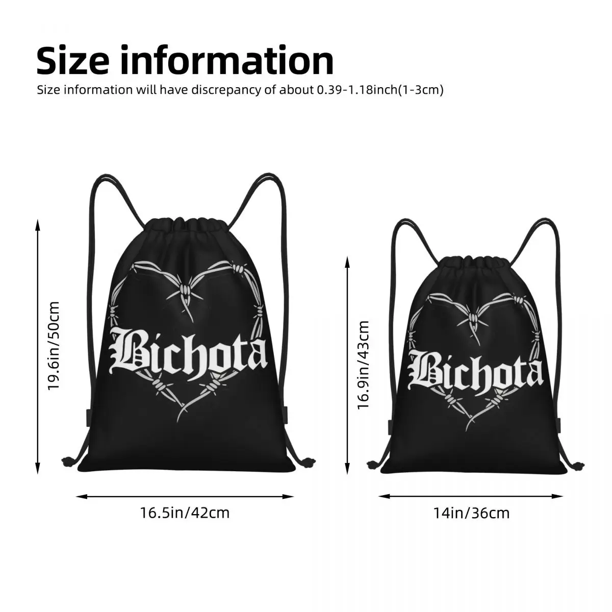 Karol G Bichota Heart Vintage Drawstring Bags Sports Backpack Gym Sackpack String Bag for Exercise