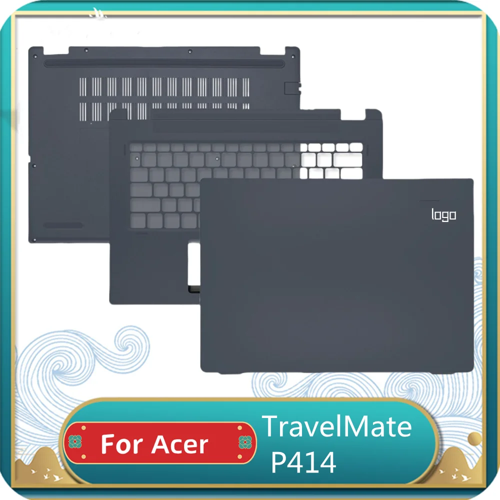 NEW LCD Back Cover For Acer TravelMate P414 Laptop Front Bezel Palmrest Bottom Case Hinges Cover Top Case