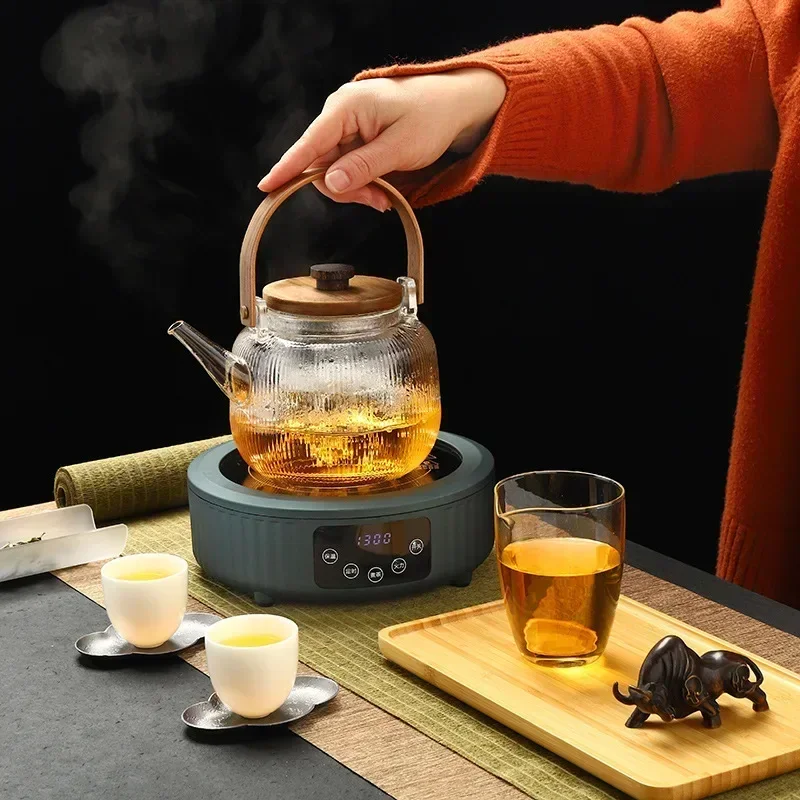 cross-borderHot salesElectric Ceramic  Tea Mini Small Glass Pot Tea Cooker Water-Boiling  Mini Tea Stove Household