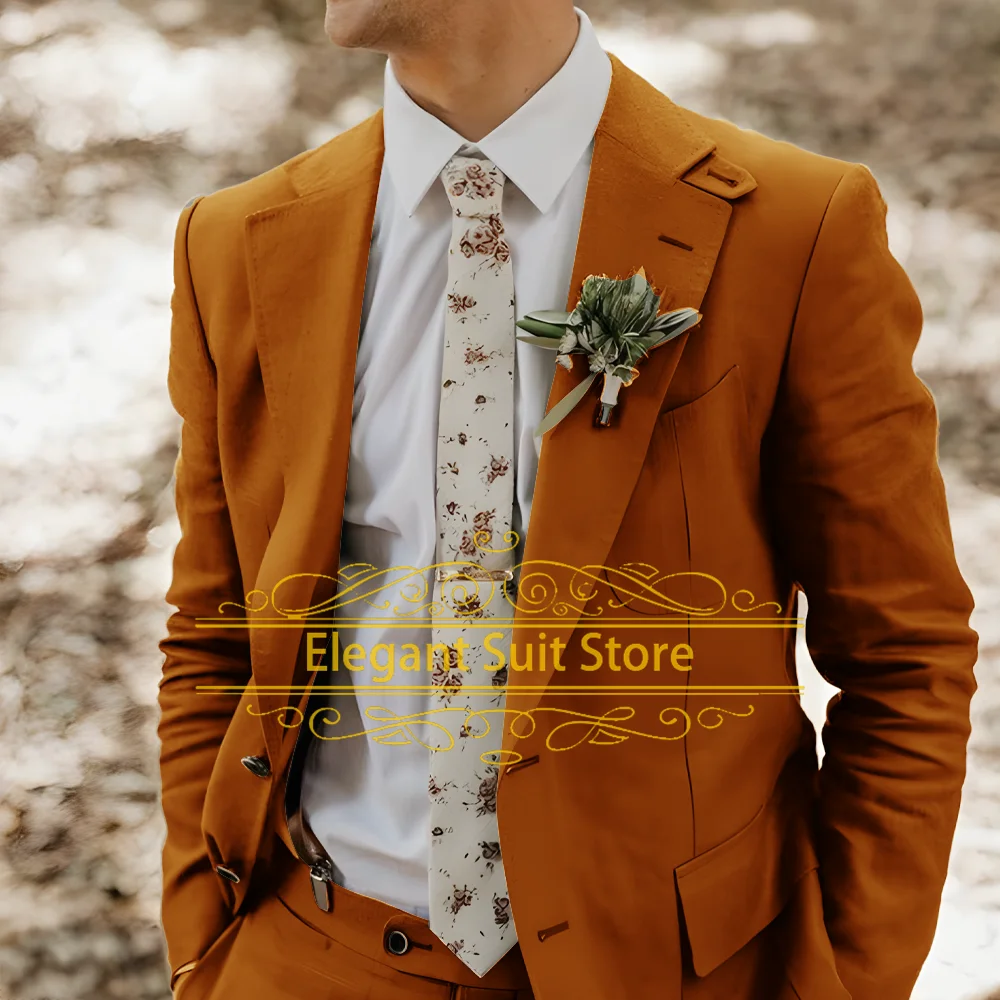 Classy Wedding Tuxedos Suits Slim Fit Bridegroom For Men Groomsmen Suit 2 Pieces  Male Formal Business (Jacket+Pants）