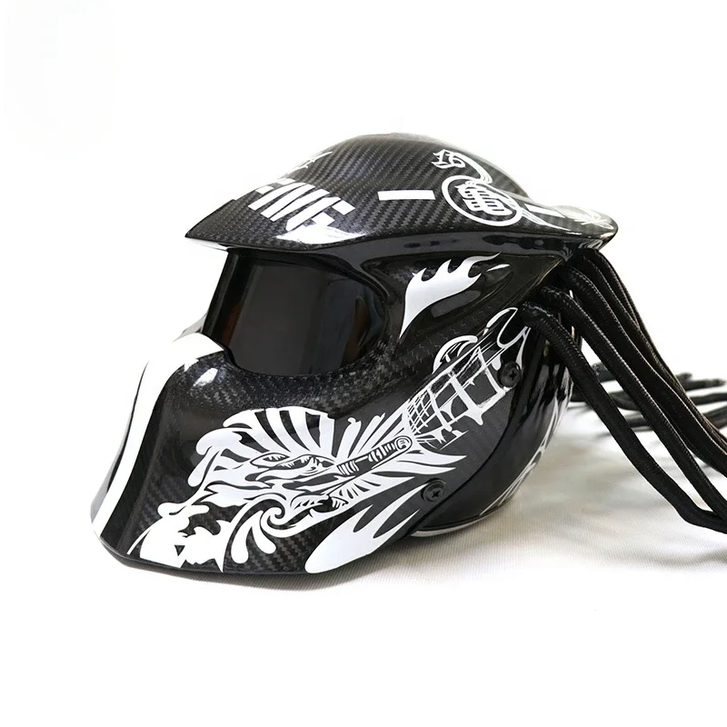 Full Face Real Carbon Fiber Motorcycle Helmet Racing Black Carbon Protect Helmet Universal Auto Accessories