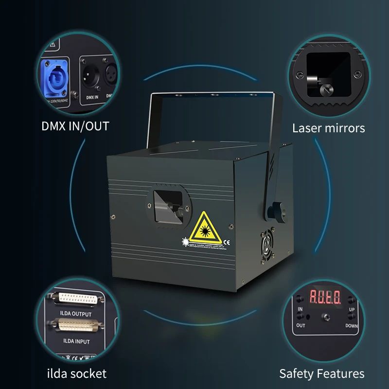 3D Animation 1W 2W 3W 4W 5w Laser Light Scanner DJ ILDA DMX Beam Projector Bar Club Disco Christmas Party Wedding Show Light