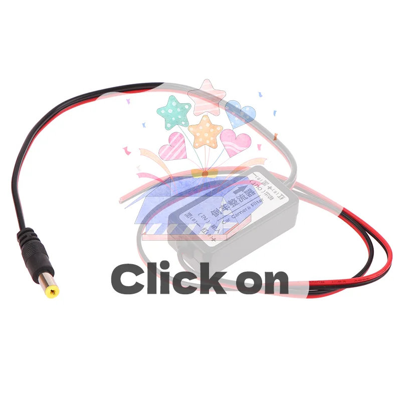 12V DC Power Relay Capacitor Filter Connector for Backup Auto Car Camera Filter,Car Rear View Rectifier