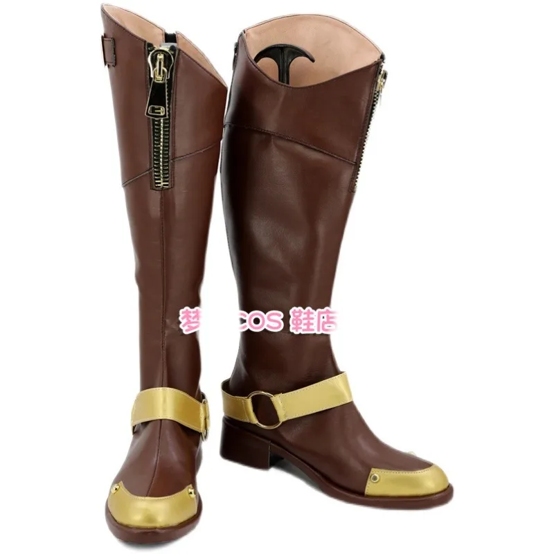 RWBY Yang Xiao Long Cosplay Costume Shoes Handmade Faux Leather Boots