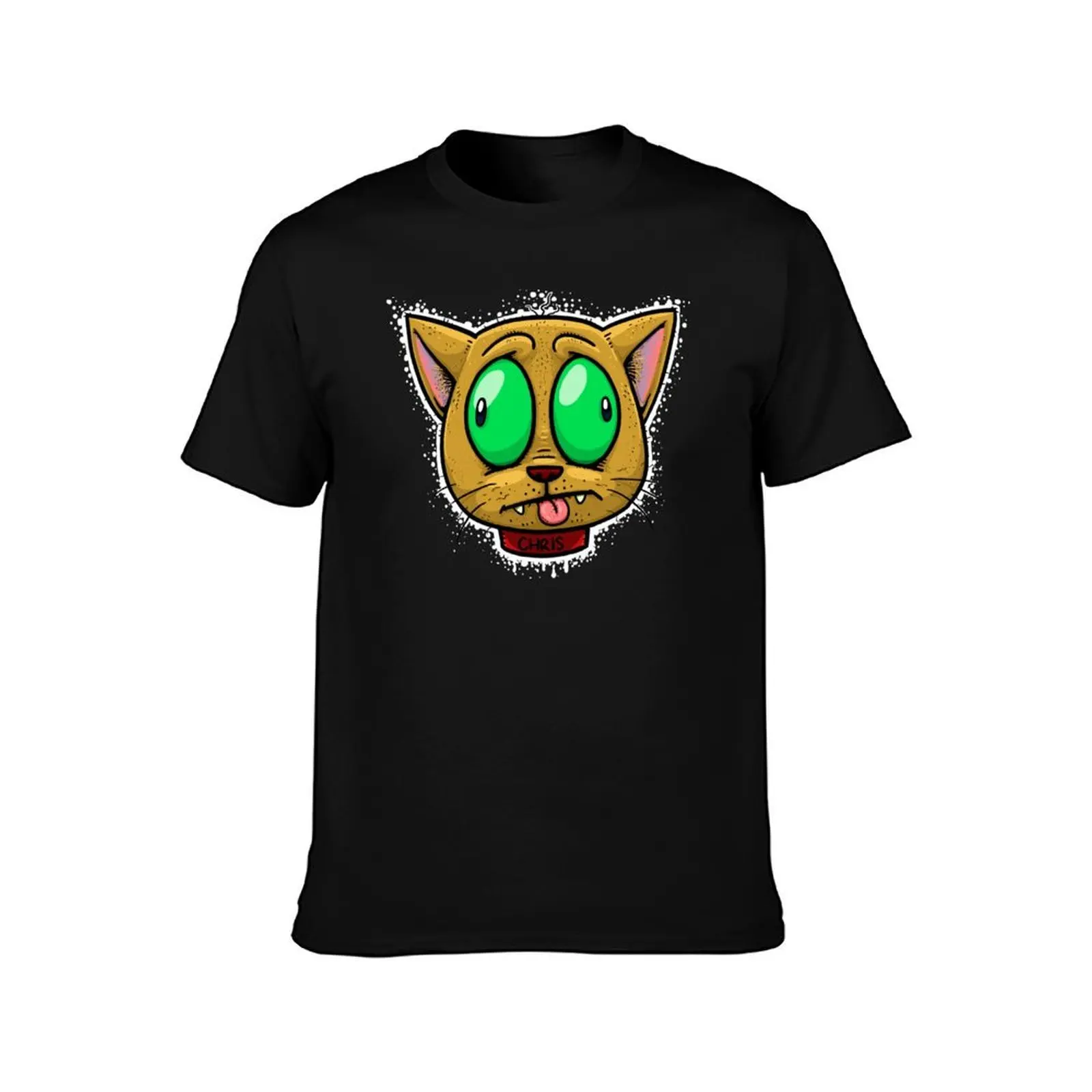 Impossible Chris T-Shirt, Summer Casual Cotton Tee, Oversized Streetwear Tops, Vintage Graphic Print, Loose Fit Short Sleeve