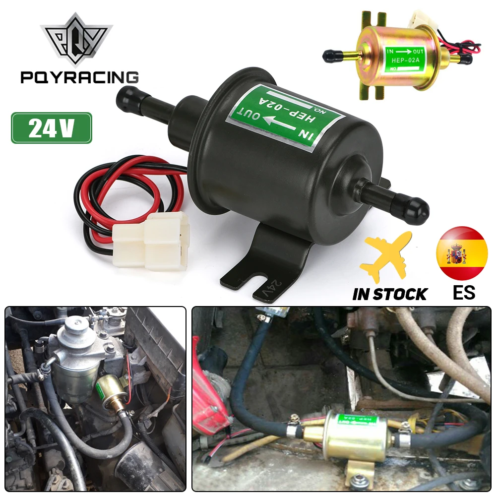 Universal 24V Elektrische Kraftstoff Pumpe Niedrigen Druck Bolzen Befestigung Draht Diesel Benzin HEP-02A Für Auto Vergaser Motorrad ATV Gold