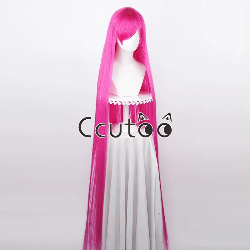 

zizi 2025 59 дюймов 150 см длинные прямые розово-красные синтетические парики для косплея волосы высокая температура ежедневные Хэллоуин вечерние игры роль