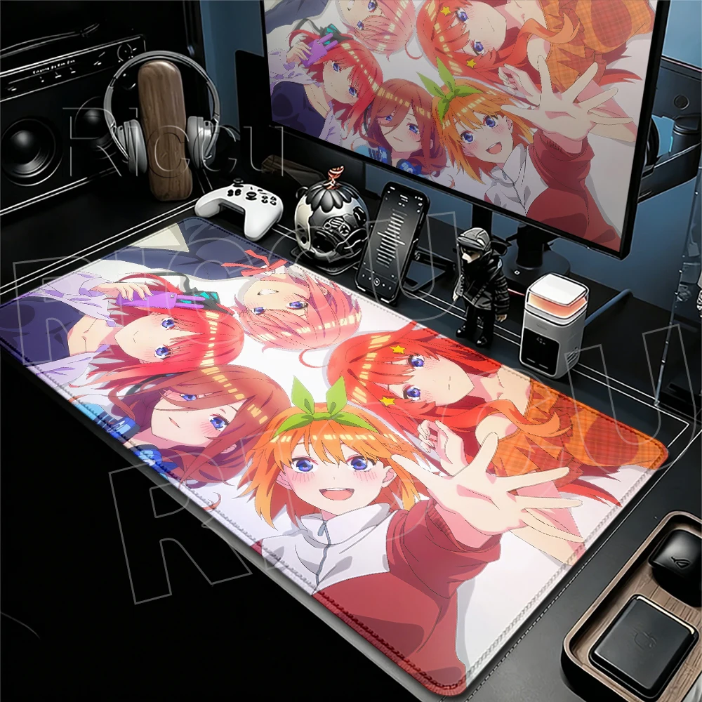 The Quintessential Quintuplets Anime Pattern Mouse Pads Gaming Desk Mat Anti-Slip Rubber Locking Edge Pad Office Accessories Rug