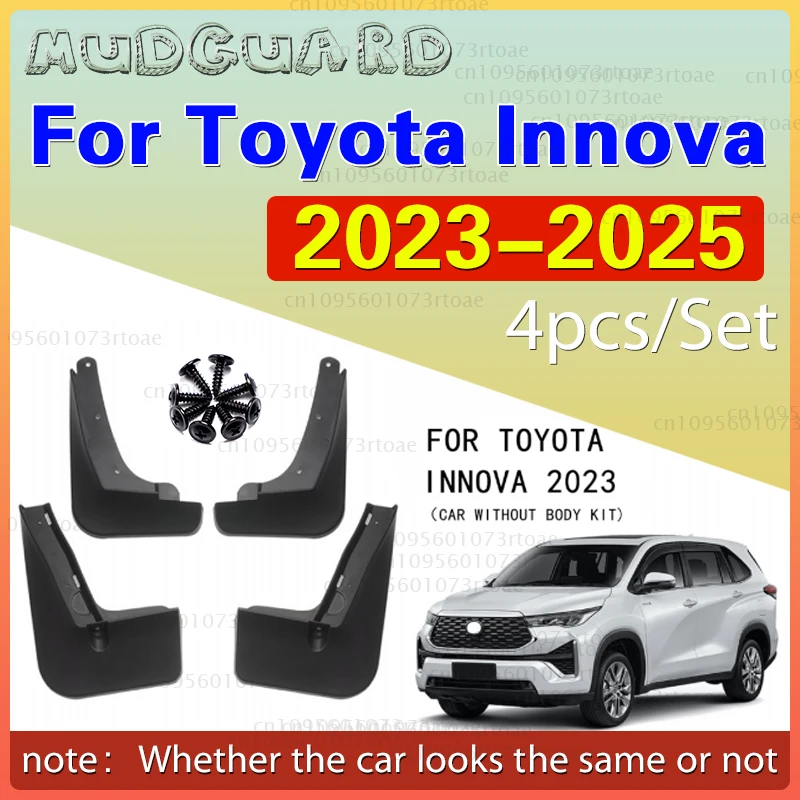 

4x for Toyota Innova 2023 AG10 Kijang Innova Zenix Suzuki Invicto 2024 2025 Mud Flaps Splash Guards Mudguards Parts Accessories