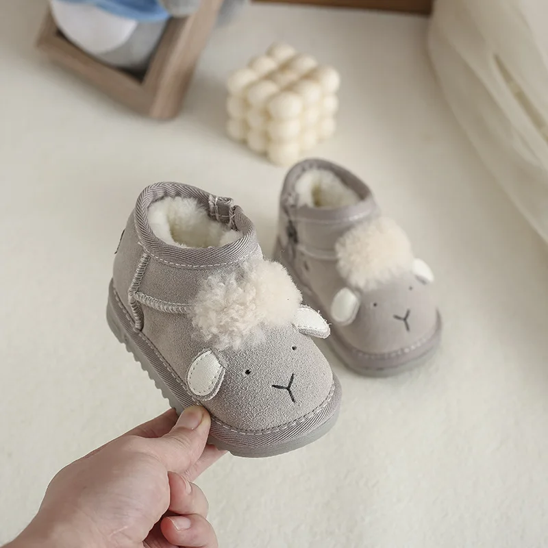 Winter Boot Baby Snow Boot Baby Cotton Shoes 1-2y Soft Sole Walking Shoe Boy Girls Ankle Boots Plush Girl Shoes Botas Para Niña