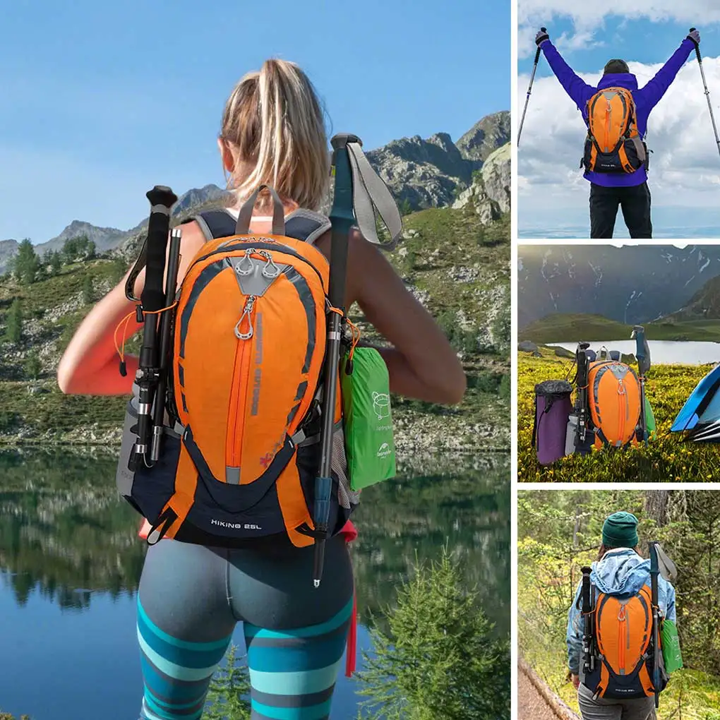 

Women Men 25L Outdoor Backpack Hiking Backpacking Travel Rucksack Pockets Bag Waterproof Climbing Pack Zipper Adjustable
