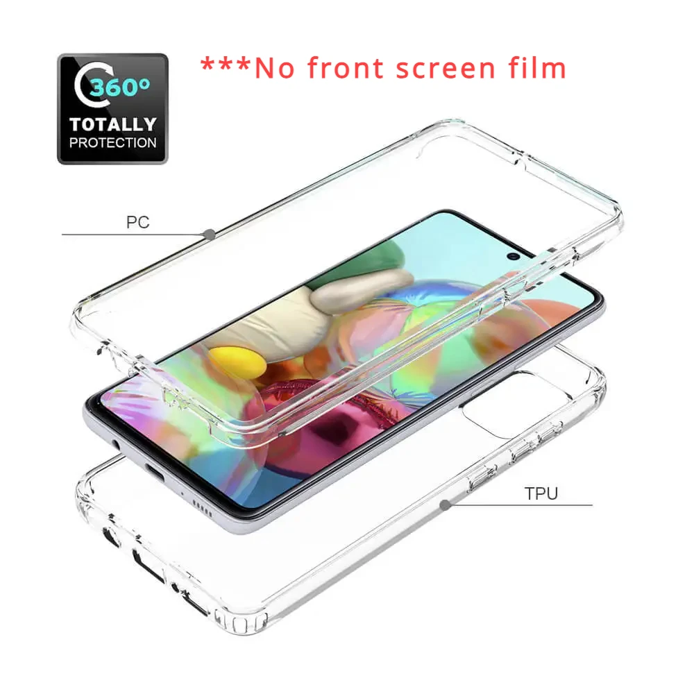 Funda transparente de Color caramelo para Samsung Galaxy A51 A71 A31 5G, carcasa híbrida de protección a prueba de golpes, cubierta de doble capa