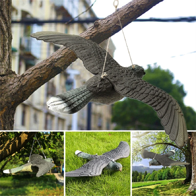 3D Fake Flying Falcon Hawk Bird Repellent Decoy Pest Control Garden Scarer Scarecrow Ornament For Hunting Yard Decoration view 3