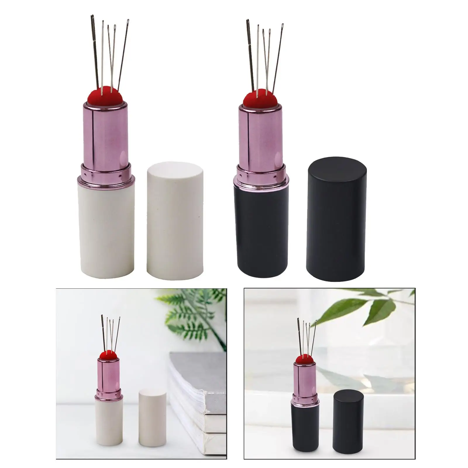 Lipstick Pin Cushion Sewing Pin Holder Cute Decorative Pin Pad Portable Pin Case