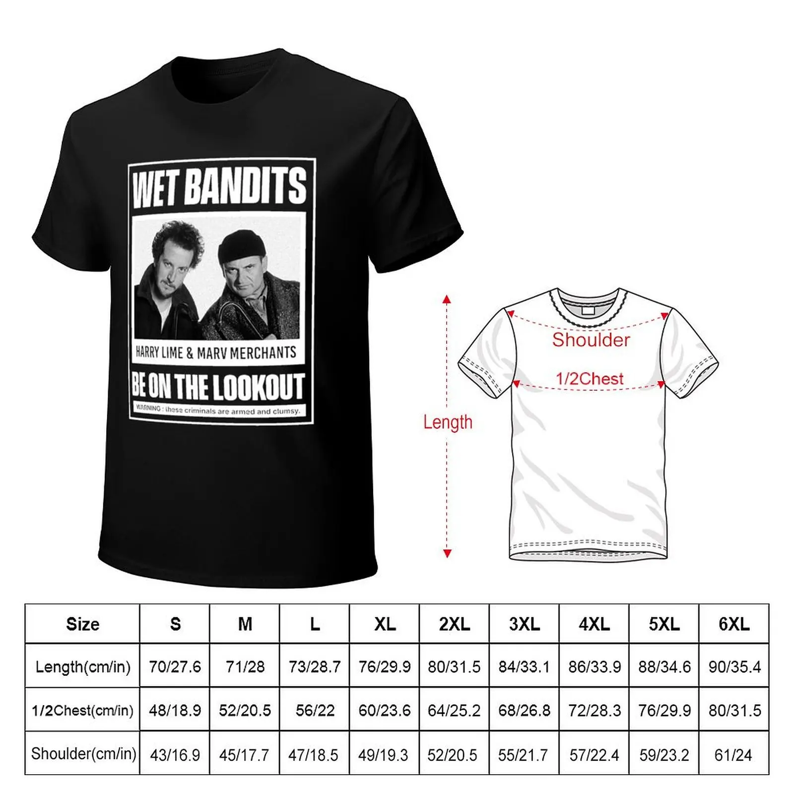 Home Alone Wet Bandits T-Shirt Classic Print Short Sleeve Shirt