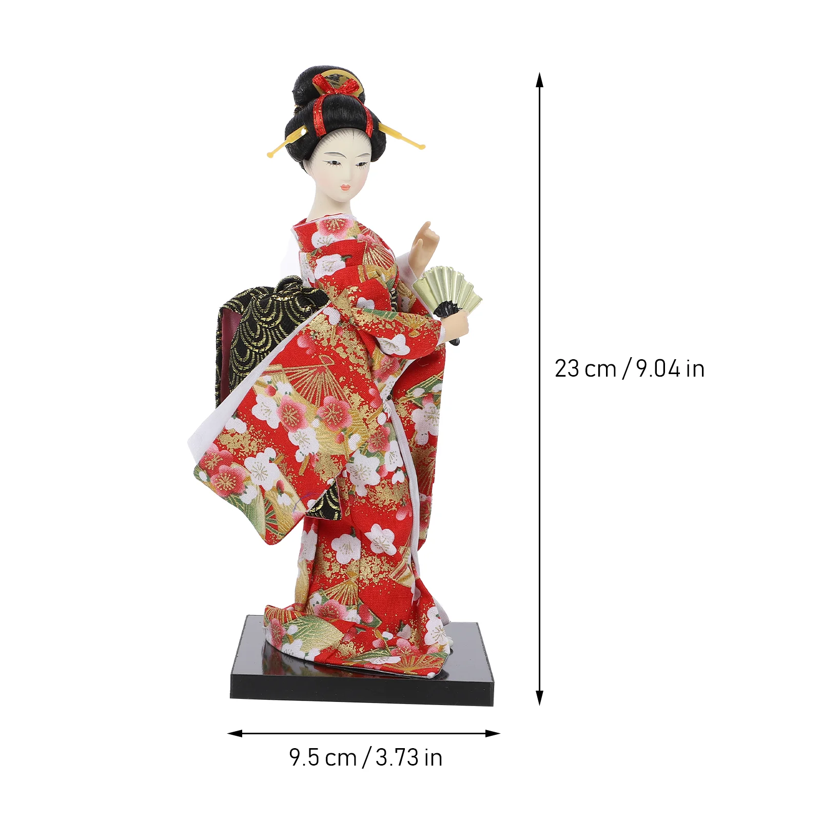 Kimono Ornament Desktop Adorn Japanese Decor Black Baby Geisha Tabletop Decoration Maiko