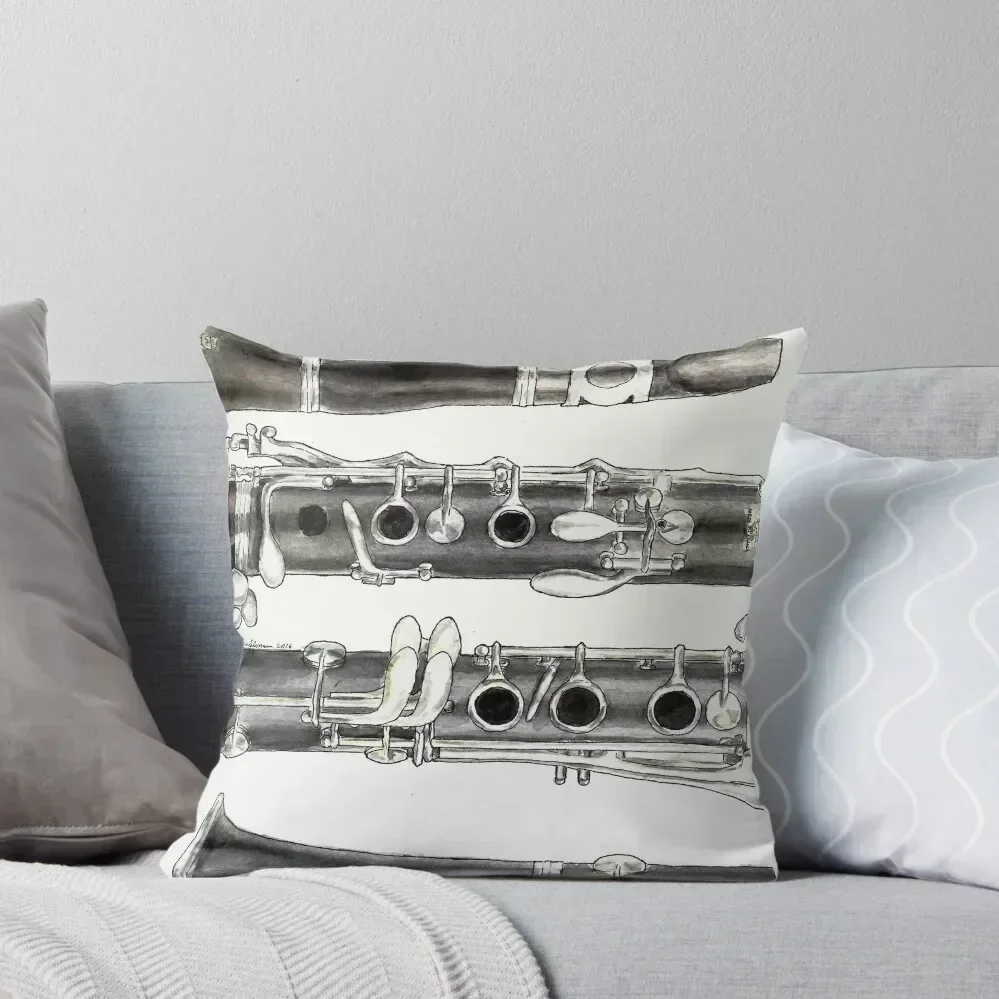

The Clarinet Throw Pillow christmas cushions covers Pillowcases christmas supplies pillow