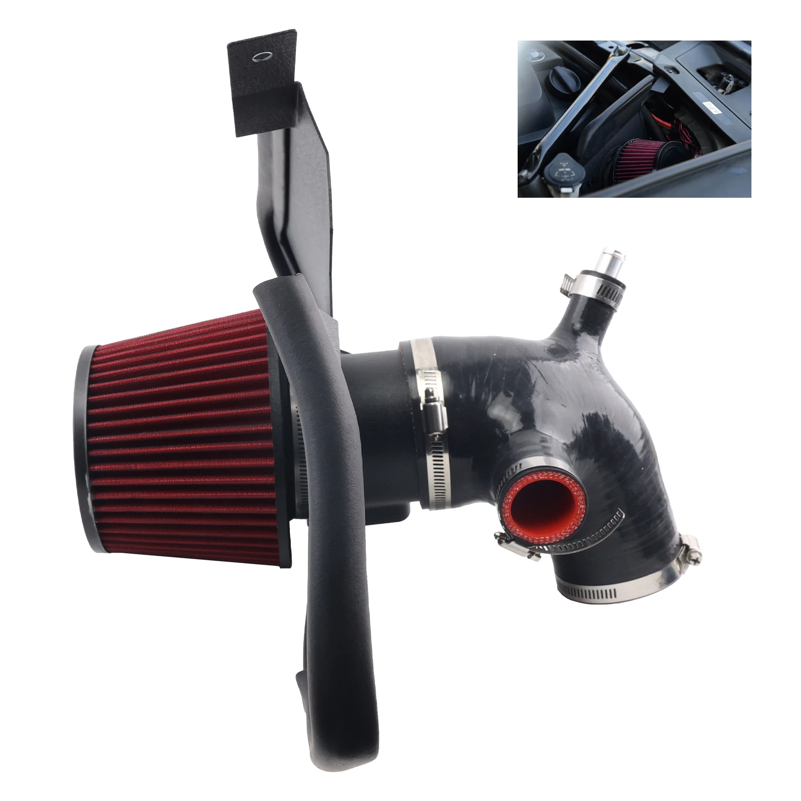 

Cold Air Intake Kit Heat shield Inlet Pipe Filter HIGH PERFORMANCE Upgrade for BMW F10 F11 N55 535i 3.0T Enigne 2011-2016