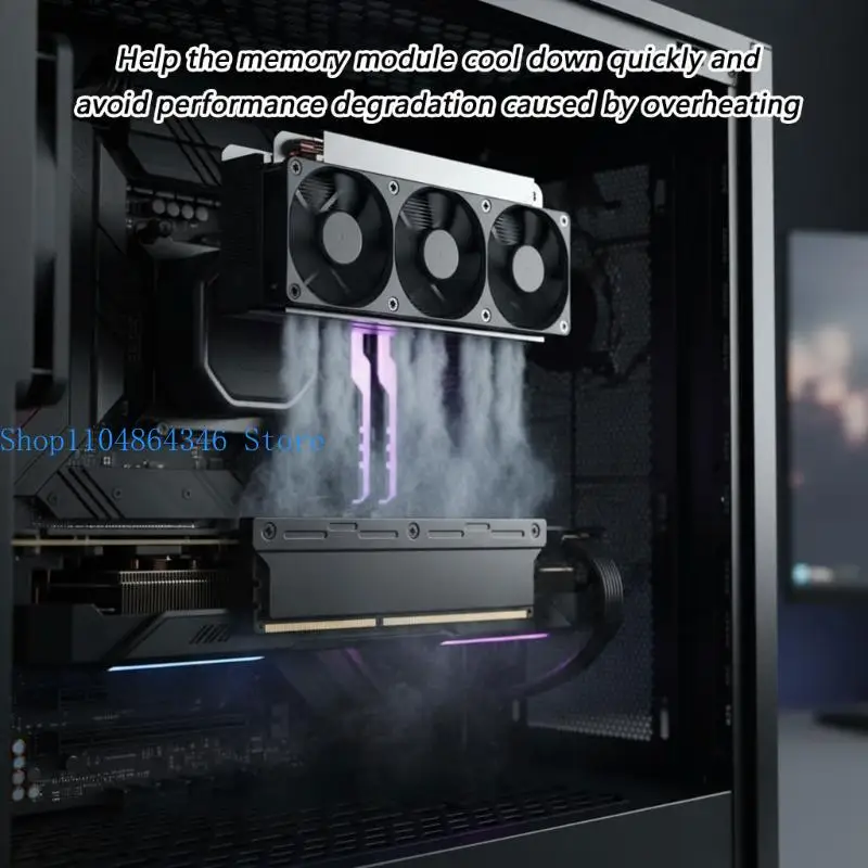 

5asd Lightweight Metal Heatsink for DDR5 DDR4 DDR3 Heat Dissipation Dustproof Protective Heat Dissipation Pad Gaming PC