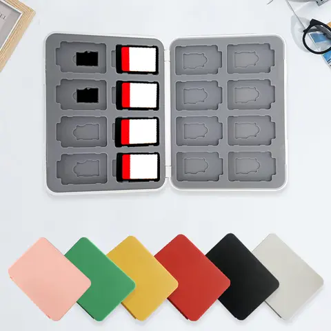 Suitable for Switch1/2 Game Card Storage Box, with 16 Game Card Slots and 16 Micro Sd Card Storage, Ultra-Thin Portable Game Man