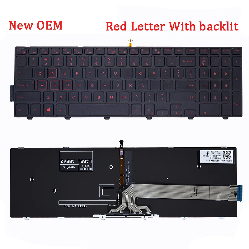 NEW Genuine Laptop Rreplacement Keyboard Compatible for Dell Inspiron 15 15R 3567 3552 3541 3543 3547 3558 5542 3567 5545