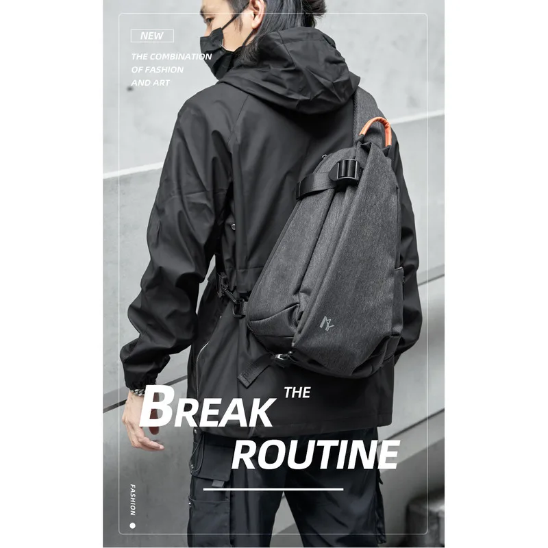 

Chest bag, men's shoulder bag, large capacity crossbody bag, waterproof Oxford cloth men's backpack