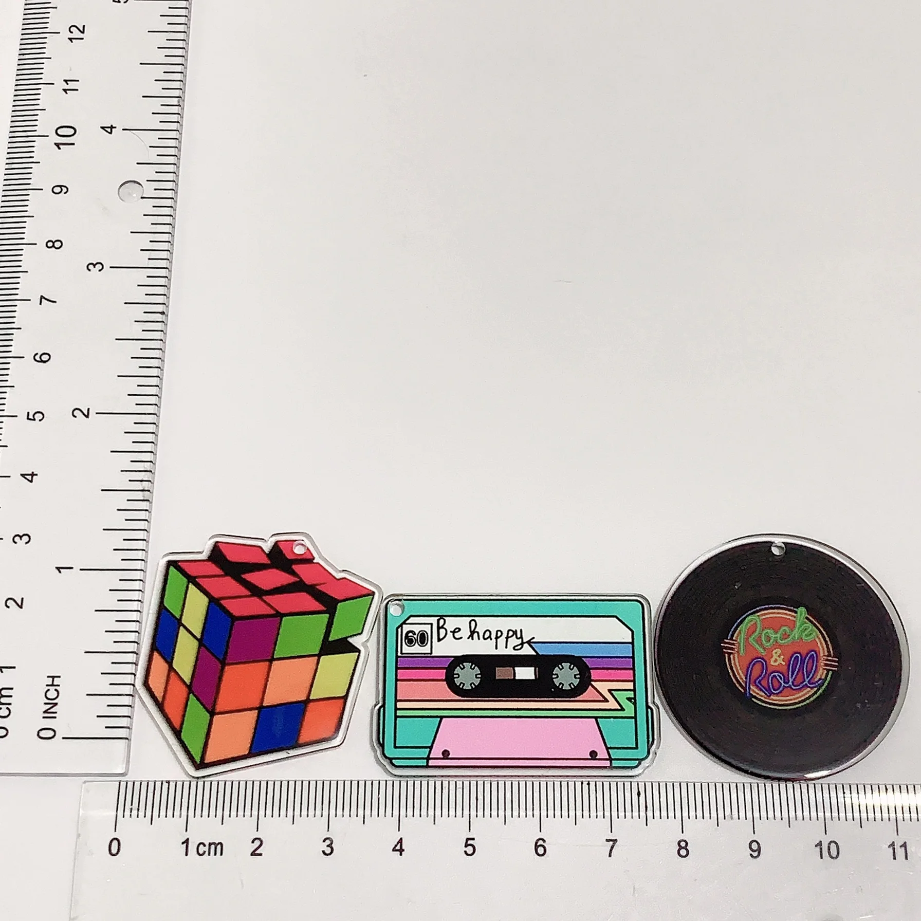 1PC 80‘s 90’s Memories Acrylic Charm Epoxy Record Cassette Tape Files Games Console Pendant For Earring DIY Accessories Making