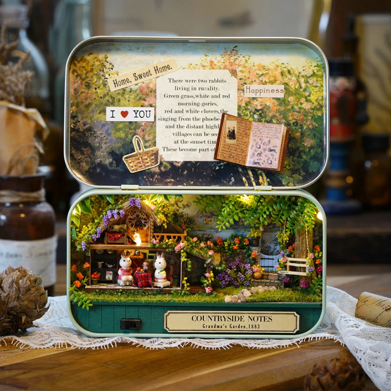 Box Theater Mini Doll House Desk Decorations Miniature DIY Dollhouse Kits Furniture Handmade Toys For Audlts Birthday Gifts