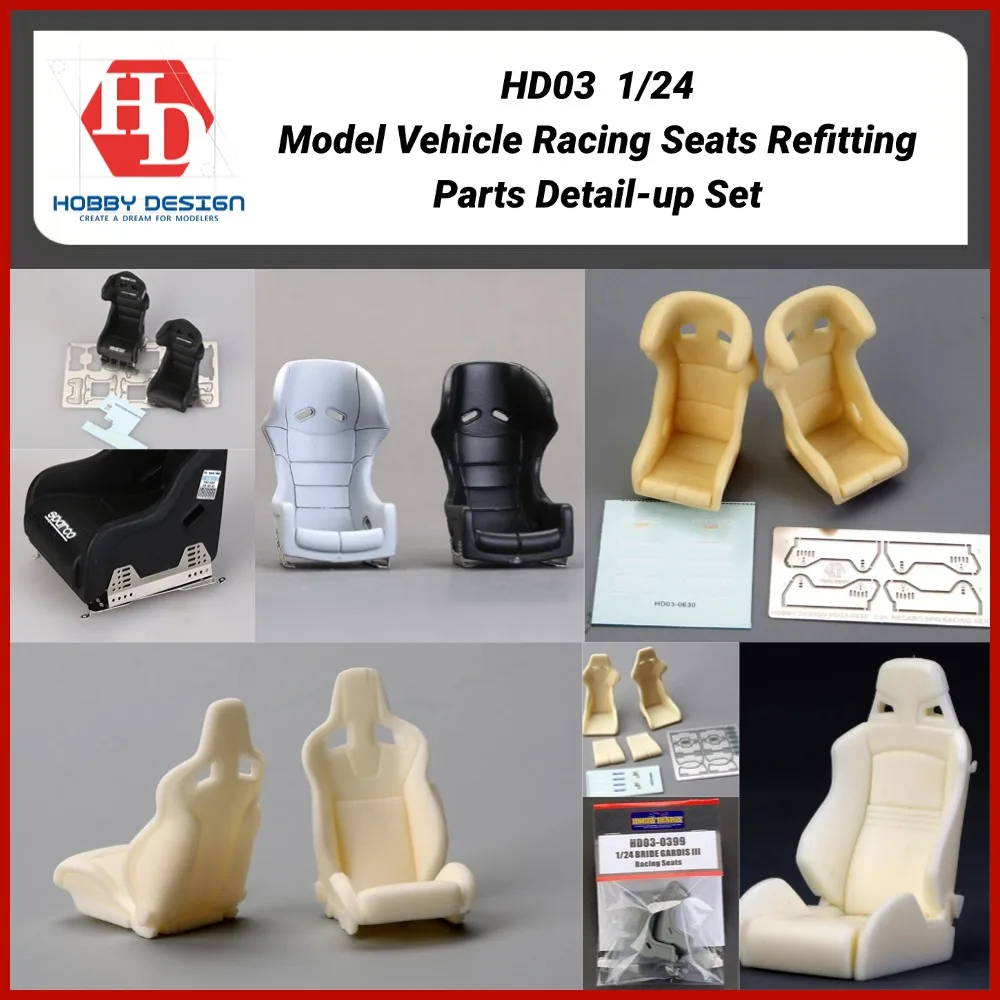 

HD03 1/24 Модель автомобиля Гоночные сиденья Набор деталей для ремонта деталей