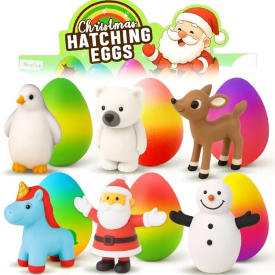 

Stocking Stuffers for 6 Pack Christmas Hatching Eggs Toys Grow 600 Funny Xmas Gift Ideas Stocking Stuffer Presents for Classro