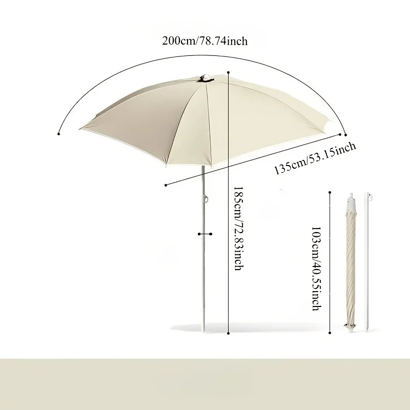 Bohemian Tassel Patio Umbrella UV Protection Waterproof For Garden Beach Pool Fishing Street Stall Outdoor Activities