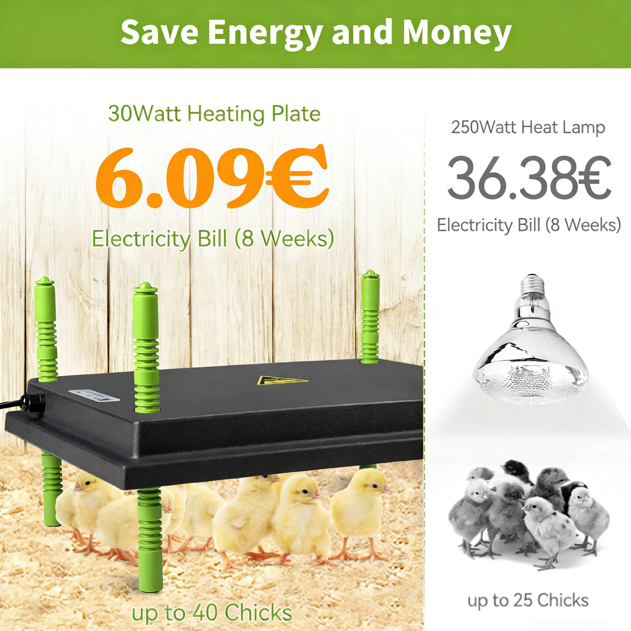 30x40cm Chick Brooder Heating - Hot Dog Roller Grill 评论和价格