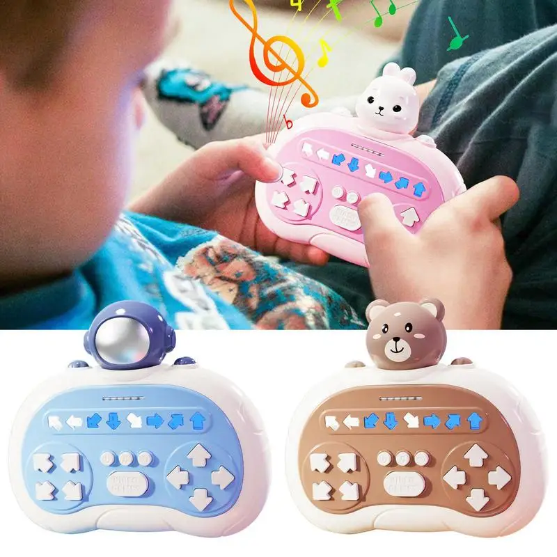 Rhythm Speed Pushing Game Machine Interactive Finger Dance Popping Fidget Toy Portable Rhythm Game Machine Pushing Pocket Game