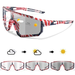 Photochromic Cycling Fashion Sunglasses Men Women Outdoor Sports Mtb Bicycle Eyewear Square Windproof Classic Goggles