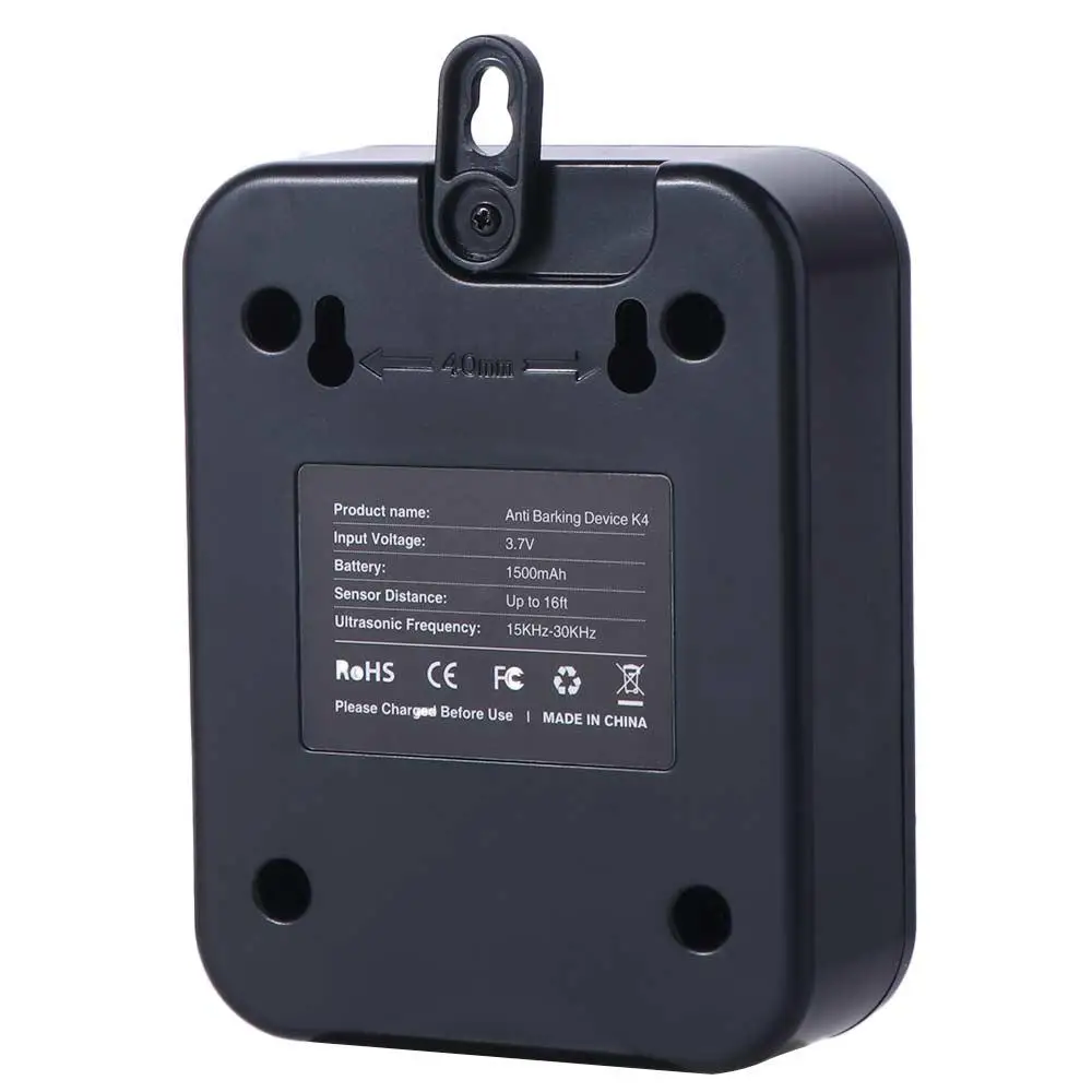 Ultrasonic K4 Ultrasonic Anti Bark Device Intelligent Rechargeable Dog Repeller Trainer 3 Levels Waterproof view 3