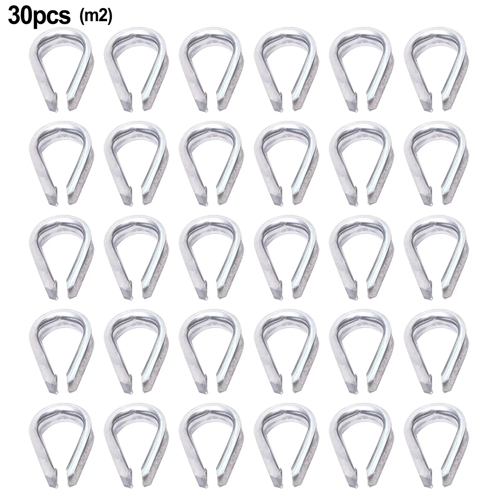 Wide Applications Sturdy High Quality Wire Rope Clamps Tent Rope 304 Stainless Steel 30pcs Clothesline Hanging Flags